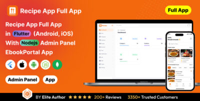 Recipe Full App in Flutter with NodeJs Backend Cooking Guide App in Flutter