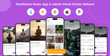 Relax & Sleep Meditation Flutter App with Firebase Admin Panel and Calming Music