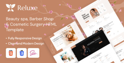 Reluxe - Beauty spa, Barber Shop & Cosmetic Surgery Html Template