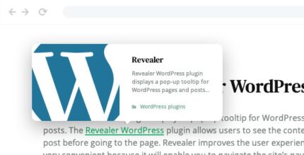 Revealer - Navigation Popup for WordPress Links