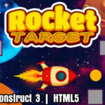 Rocket Target Game (Construct 3 C3P HTML5) 50 Levels