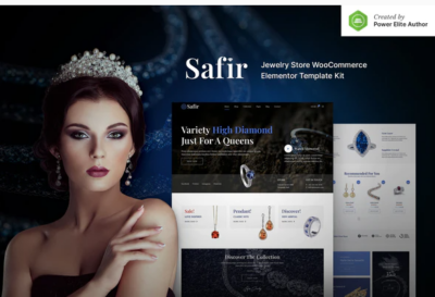 Safir - Jewelry Store WooCommerce Elementor Template Kit