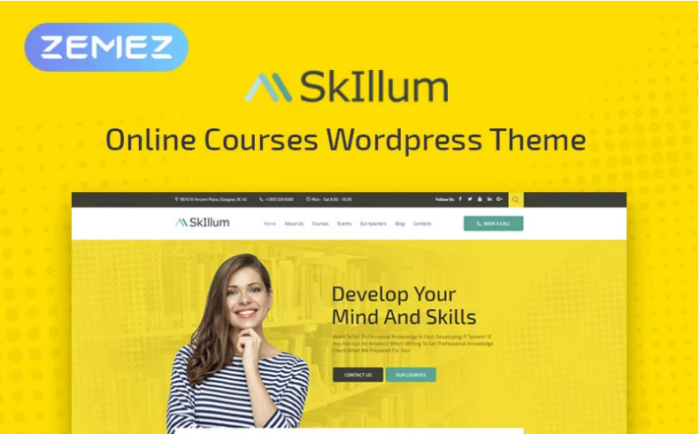 SkIllum - Online Courses Elementor WordPress Theme