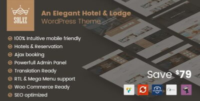 Solaz - An Elegant Hotel & Lodge WordPress Theme