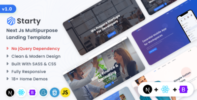 Starty - NextJs Multipurpose Landing Template