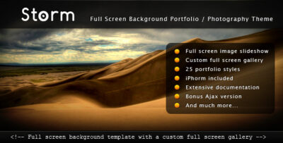 Storm - Full Screen Background Template