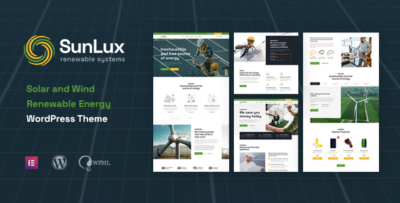 Sunlux - Solar and Renewable Energy WordPress Theme