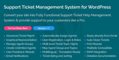 Support Ticket Management System for WordPress v1.9