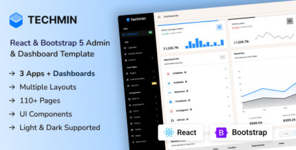 Techmin - React Bootstrap Admin & Dashboard Template