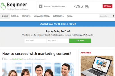 Theme Junkie Beginner WordPress Theme