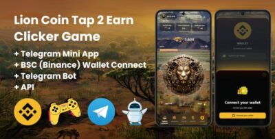 Tiger Crypto Coin Tap-2-Earn Clicker Game With Telegram Mini App + API + Bot + Base Wallet Connect