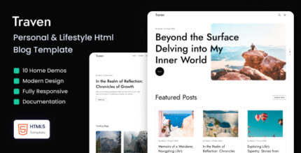 Traven - Personal & Lifestyle Blog HTML Template