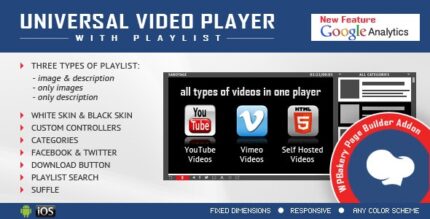 Universal Video Player for WPBakery