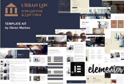 Urban Law - Lawyer & Law Firm Elementor Template Kit