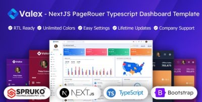 Valex - NextJS PageRouer Typescript Dashboard Template