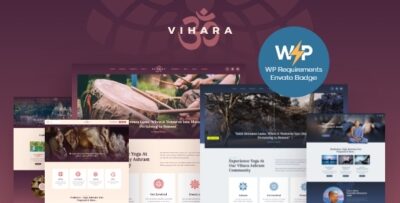 Vihara Ashram Oriental Buddhist Temple WordPress Theme + RTL