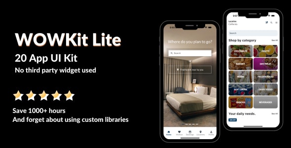 WOWKit - The Ultimate Flutter UI Kit! 20 Apps UI Template, NO THIRD PARTY WIDGET USED WOWKit - The Ultimate Flutter UI Kit! 20 Apps UI Template, NO THIRD PARTY WIDGET USED