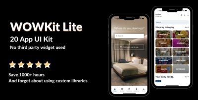 WOWKit – The Ultimate Flutter UI Kit! 20 Apps UI Template, NO THIRD PARTY WIDGET USED