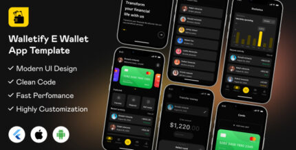 Walletify App UI Template Personal Finance Management App in Flutter SmartWallet App Template