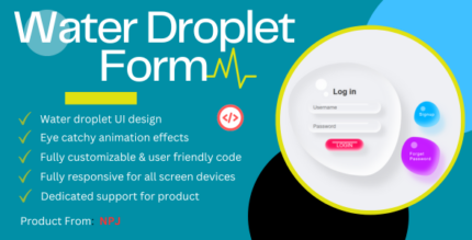 Water Droplet Login Form