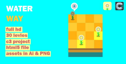 Water Way Puzzle Game ( construct 3 )