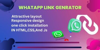 Whatapp Link Generator Theme +Tool