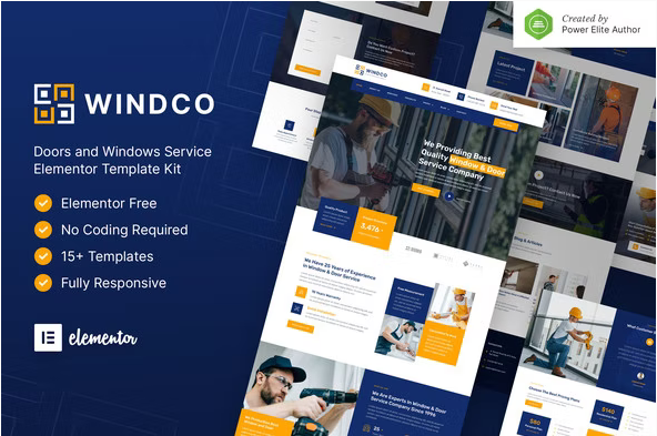 Windco - Doors & Windows Service Elementor Template Kit Windco - Doors & Windows Service Elementor Template Kit
