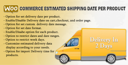 WooCommerce Estimated Shipping Date Per Product v5.5