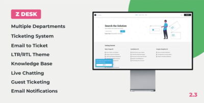 Z Desk - Support Tickets System with Knowledge Base and FAQs v2.3 NULLED