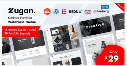 Zugan - Minimal Portfolio WordPress Theme