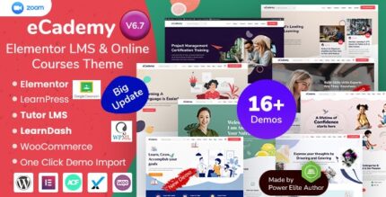 eCademy - Education LMS & Online Coaching Courses WordPress Theme