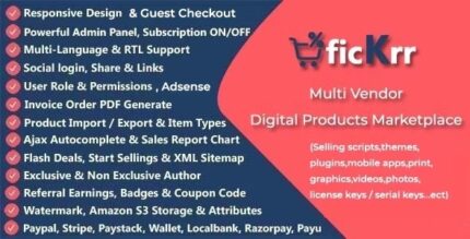 ficKrr - Multivendor Digital Marketplace With Subscription