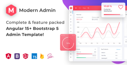 Modern Admin - Angular 15+ Bootstrap 5 Admin Dashboard Template