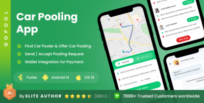 2 App Template Carpooling App Bike Pooling App Ride Sharing AppCar Sharing App GoPool