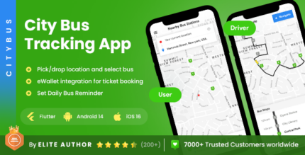 4 App Templates City Bus Tracking App