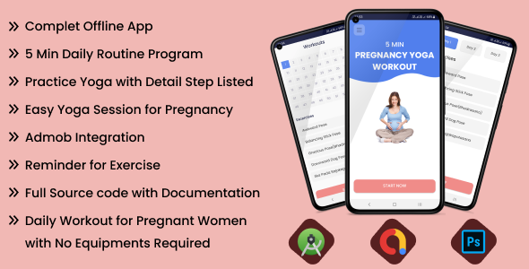 5 Min Pregnancy Yoga Workout - Android Full Application with Admob GDPR 5 Min Pregnancy Yoga Workout - Android Full Application with Admob GDPR