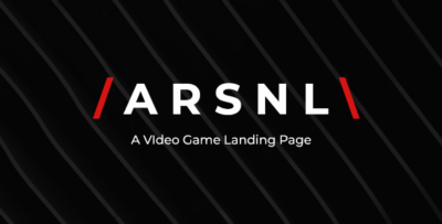 ARSNL - Video Game Landing Page