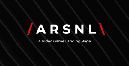 ARSNL - Video Game Landing Page