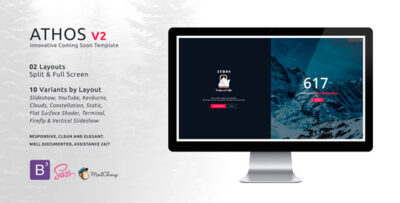 ATHOS V2 - Innovative Coming Soon Template