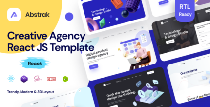 Abstrak - React Agency and React Template + RTL