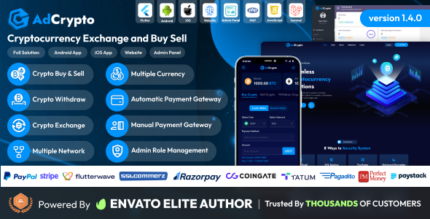 AdCrypto - Cryptocurrency Exchange and Buy Sell Full Solution v1.4.0