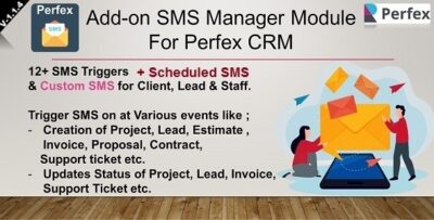 Add-on SMS Manager Module for Perfex CRM