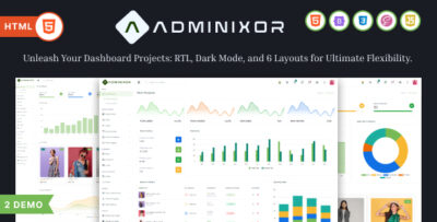 Adminixor - Bootstrap 5 Admin & Dashboard Template