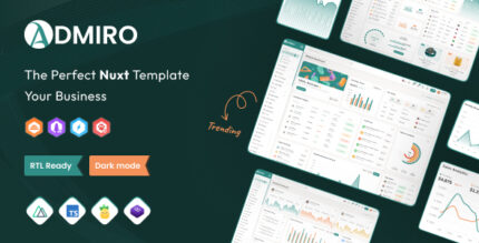 Admiro Vue Nuxt Admin & Dashboard Template