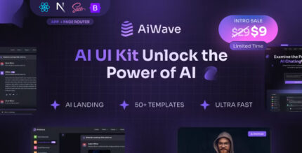 Aiwave - AI SaaS Website + Dashboard React NextJS UI Kit