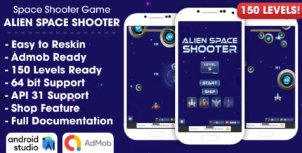 Alien Space Shooter Game Android Studio Project