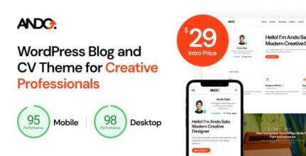 Ando - WordPress Blog & CV Theme for Creative Professionals