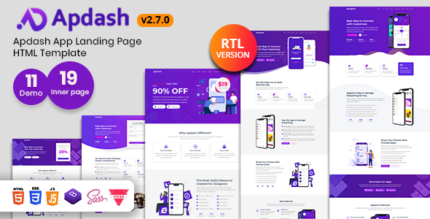 Apdash - App Landing Page Template