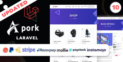 Apork - SEO, URL Shortener, vCard Builder, Ecommerce & Product Landing Business CMS