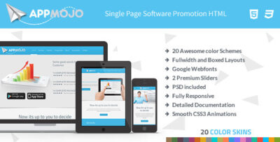 App Mojo - Software Landing Page HTML